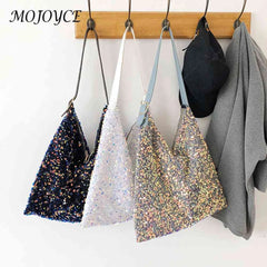 Sequin Handbag Women Large Capacity Casual Tote Clutches Shopping Bags