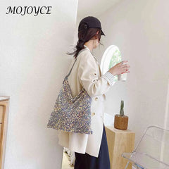 Sequin Handbag Women Large Capacity Casual Tote Clutches Shopping Bags