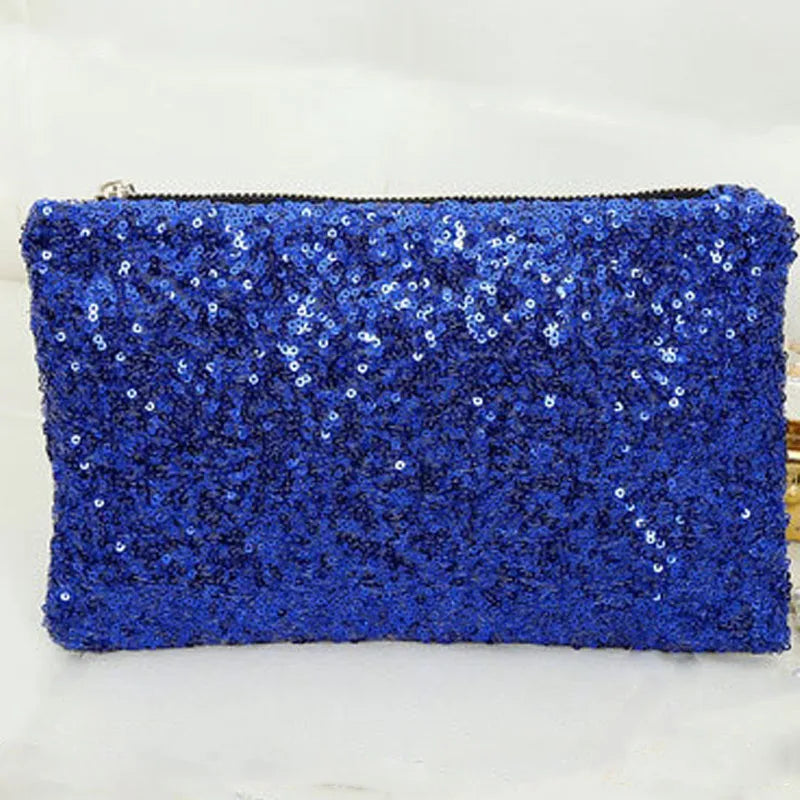 Sequins Envelope Clutch Bag Women Party Evening Handbag Purse Wallet