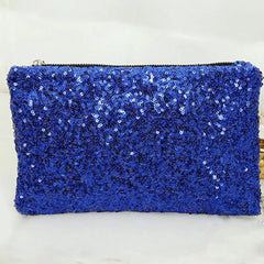 Sequins Envelope Clutch Bag Women Party Evening Handbag Purse Wallet