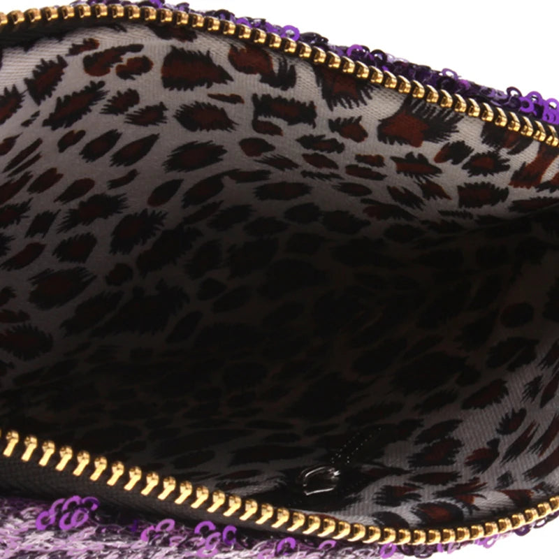 Sequins Envelope Clutch Bag Women Party Evening Handbag Purse Wallet
