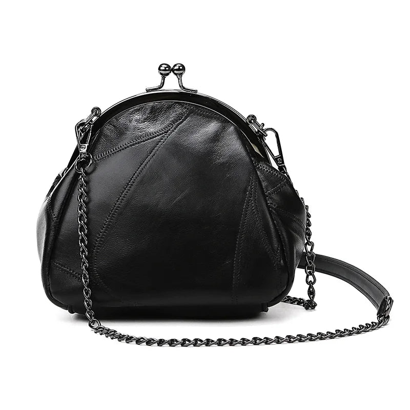 Rivet PU Leather Crossbody Bag with Chain Strap