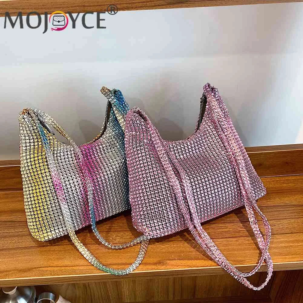 Sparkling Evening Clutch Underarm Shoulder Bag for Women