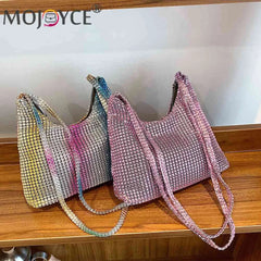 Sparkling Evening Clutch Underarm Shoulder Bag for Women