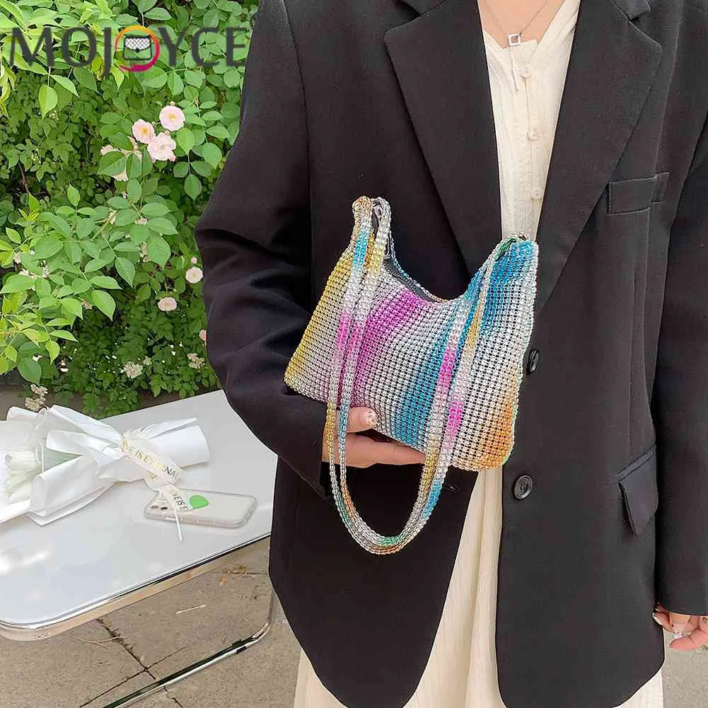Sparkling Evening Clutch Underarm Shoulder Bag for Women