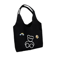 Large Capacity Reusable Shoulder Bag Soft Commuter Student Bolsos