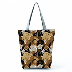 Floral Printed Shoulder Bag for Women Travel Beach Bag