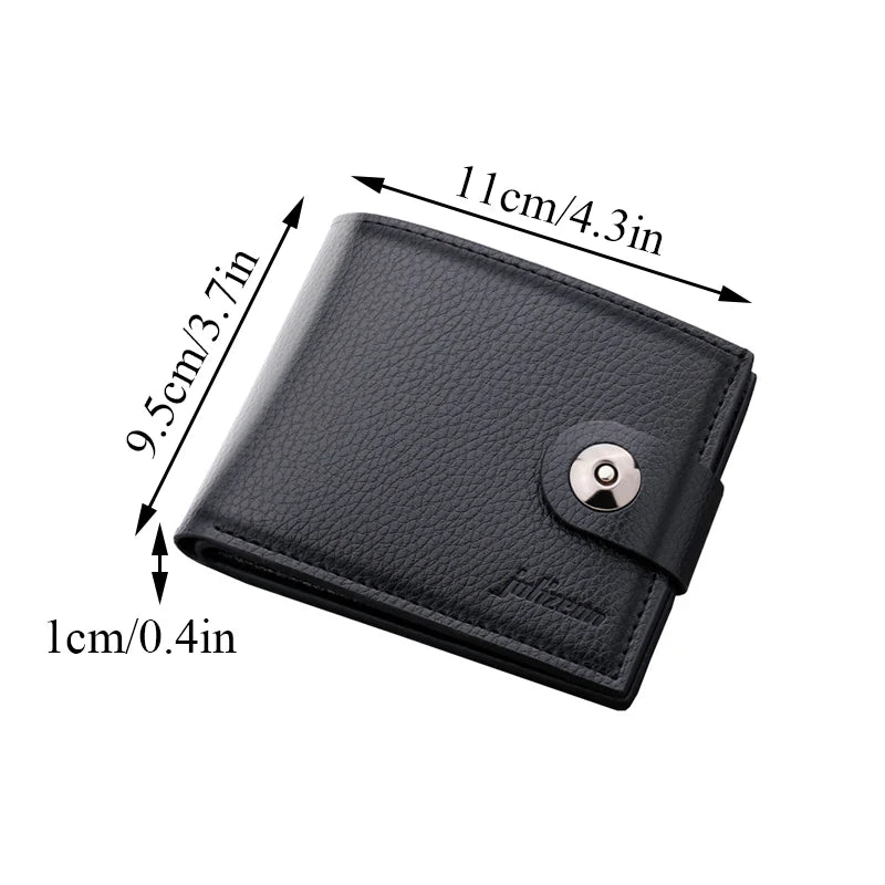 Short Women's Wallet PU Leather Zipper Purses For Women Double Pockets