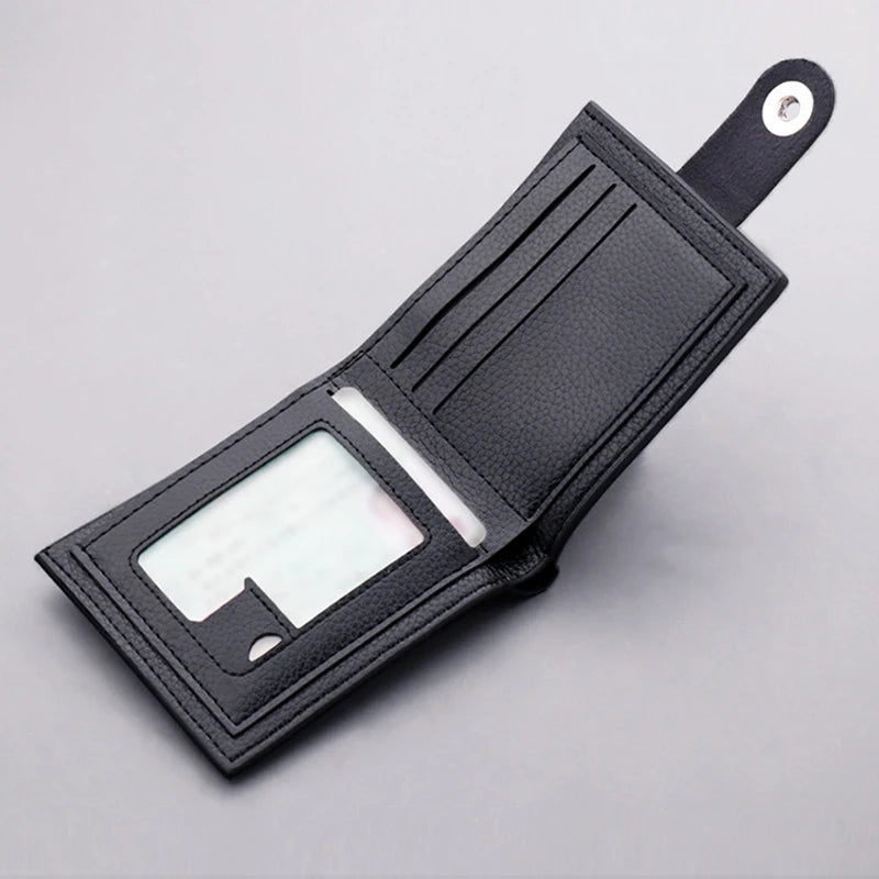 Short Women's Wallet PU Leather Zipper Purses For Women Double Pockets