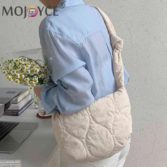 Shoulder Bag Autumn Winter Crossbody Bags Solid Rhombic Lattice Large Capacity