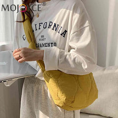 Shoulder Bag Autumn Winter Crossbody Bags Solid Rhombic Lattice Large Capacity