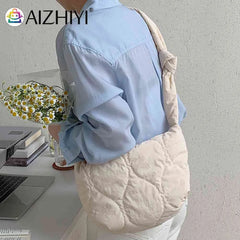 Shoulder Bag Autumn Winter Ladies Handbags Solid Rhombic Lattice