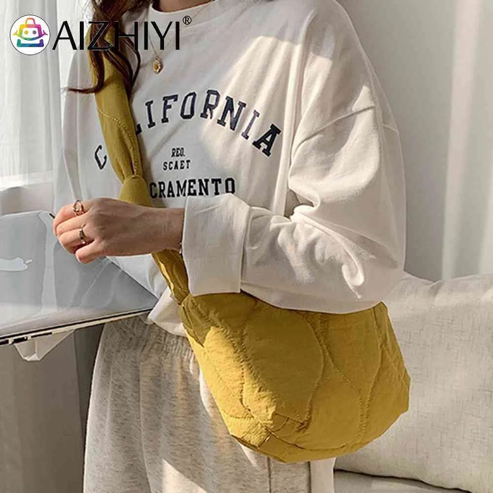 Shoulder Bag Autumn Winter Ladies Handbags Solid Rhombic Lattice