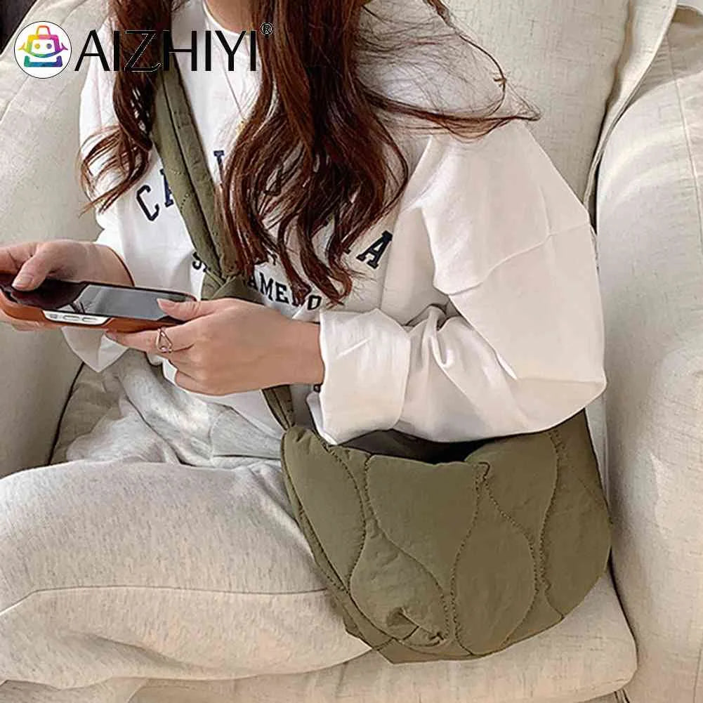 Shoulder Bag Autumn Winter Ladies Handbags Solid Rhombic Lattice