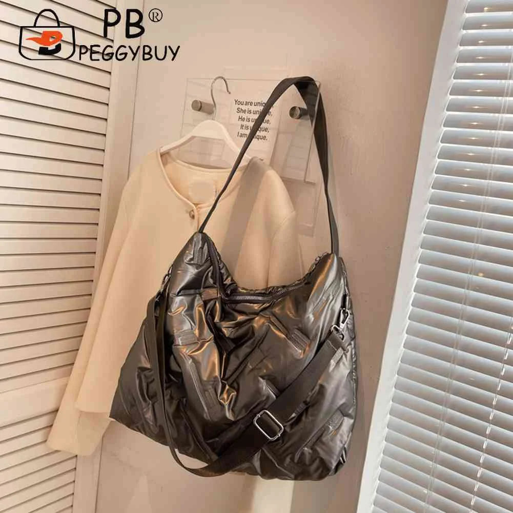Cotton Padded Shoulder Bag Crossbody Quilted Messenger Tote