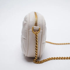 Small Women's PU Leather Shoulder Bag with Chain Strap