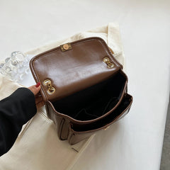 Women's PU Leather Shoulder Bag Flap Armpit Handbag
