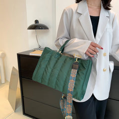 Large Capacity Women Shoulder Handbag Solid Soft Portable for Travel