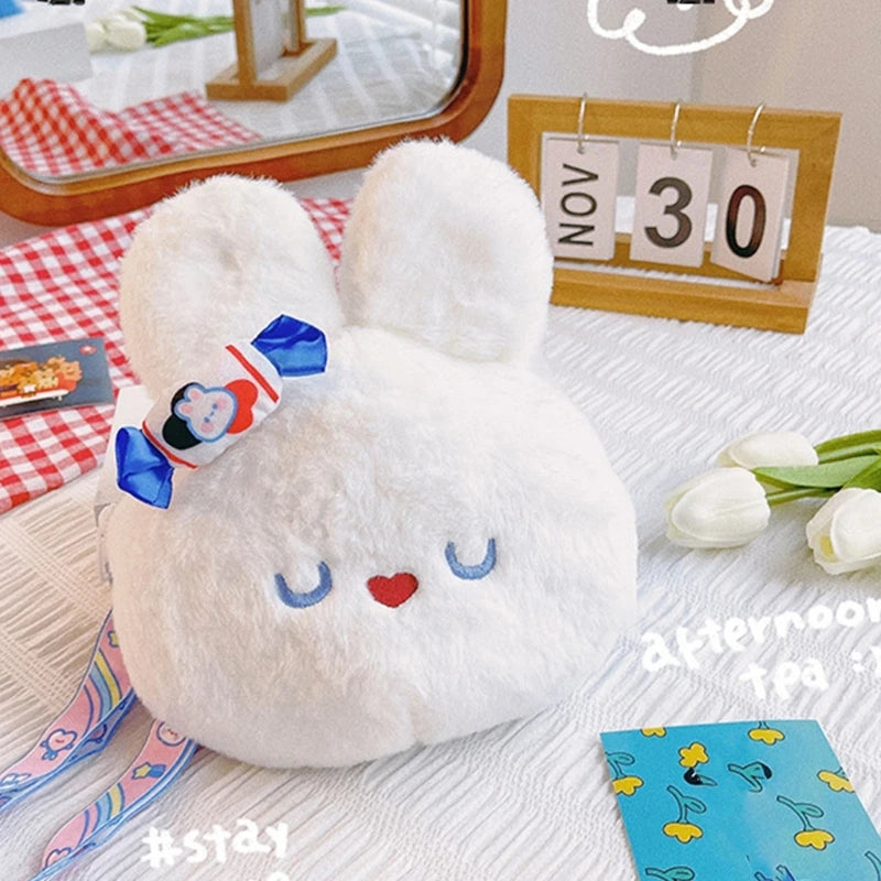 Rabbit Shoulder Bag Crossbody Phone Purse Zipper Closure