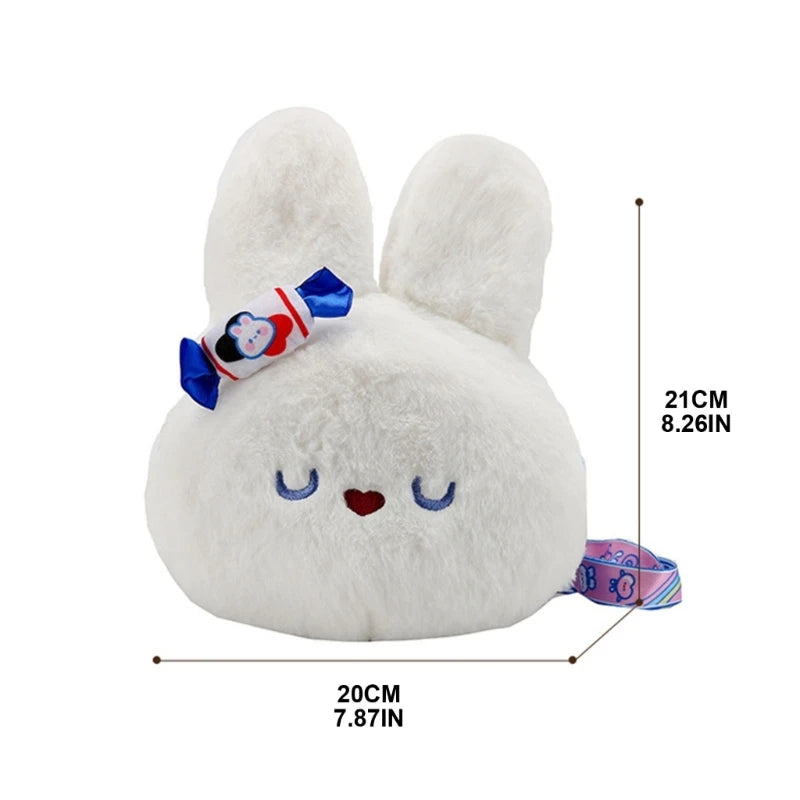 Rabbit Shoulder Bag Crossbody Phone Purse Zipper Closure