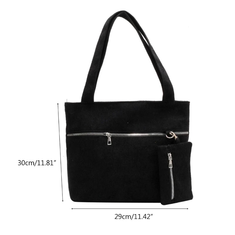 Women's Corduroy Shoulder Bag Handbag