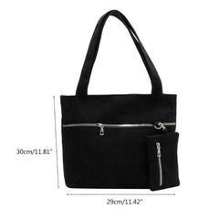 Women's Corduroy Shoulder Bag Handbag