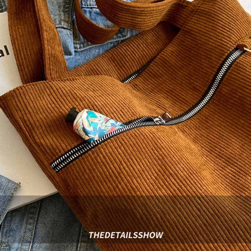 Women's Corduroy Shoulder Bag Handbag