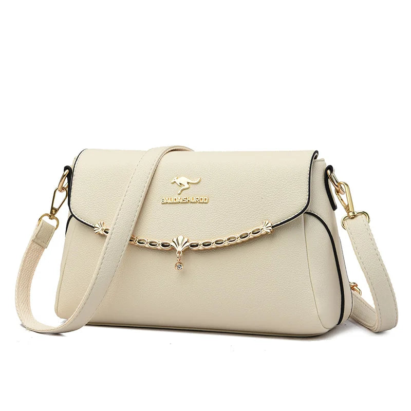 Women's Soft Leather Shoulder Bag Crossbody Messenger Purse
