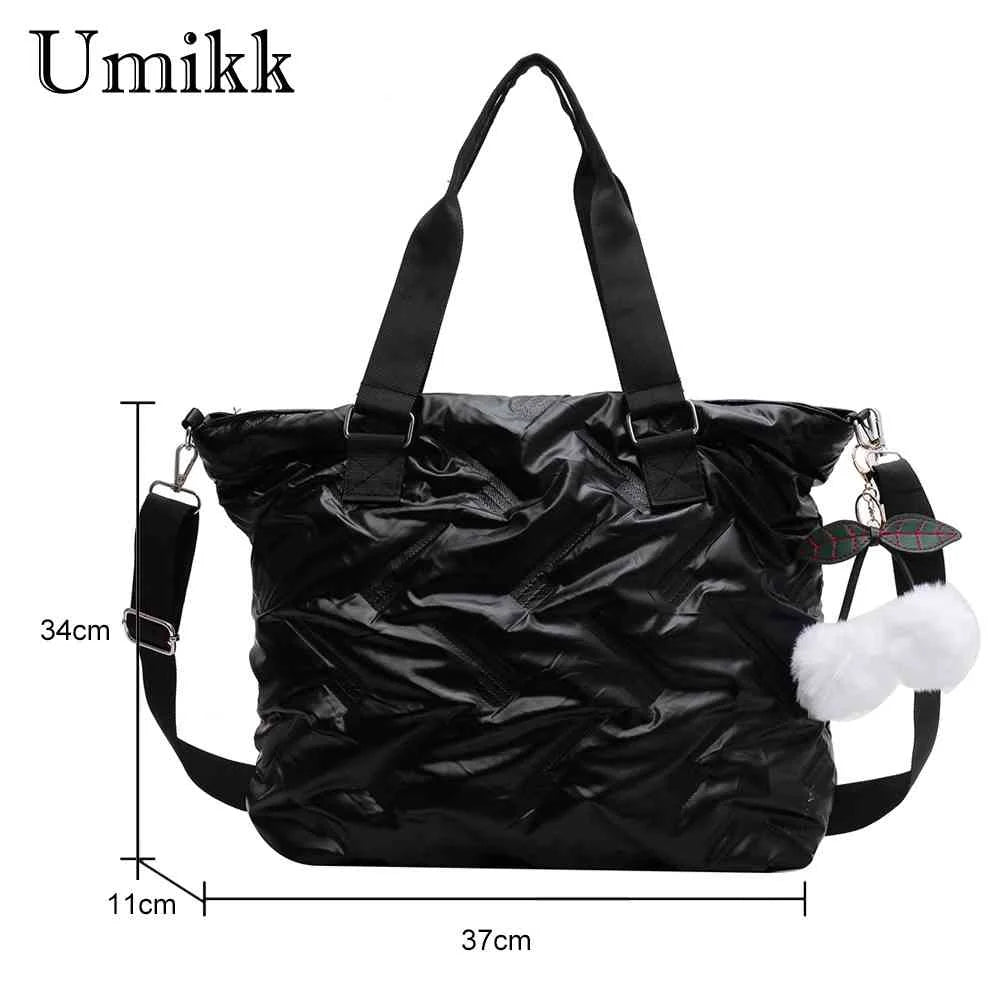 Casual Messenger Bag with PomPom and Large Capacity