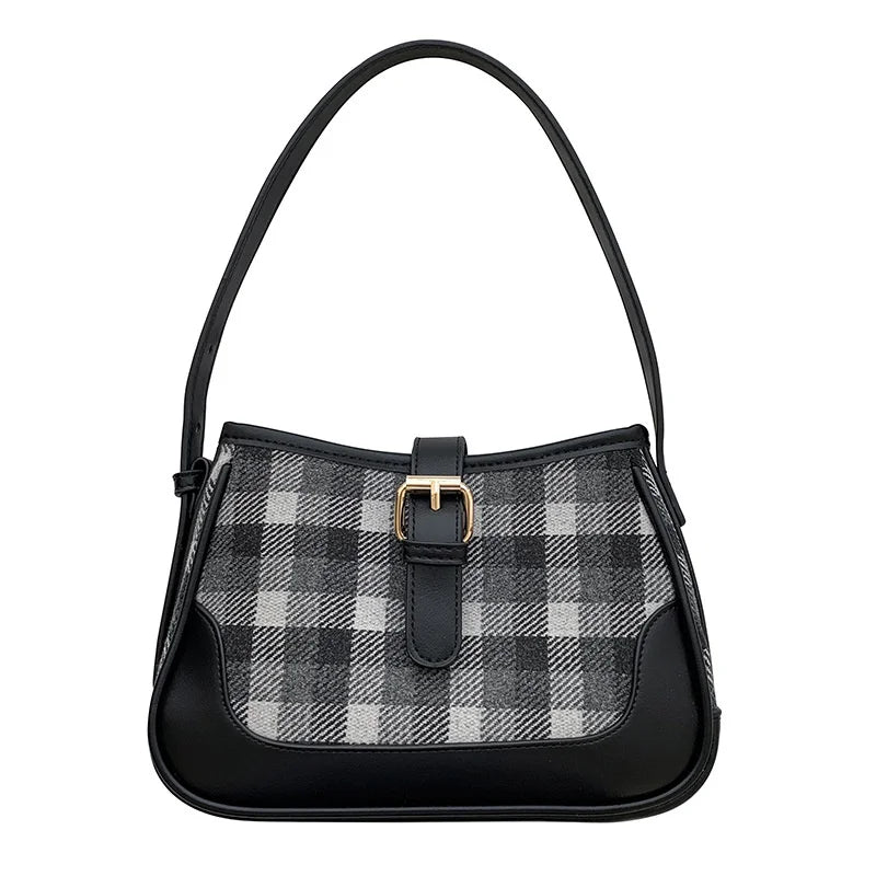 Plaid PU Leather Women's Shoulder Bag