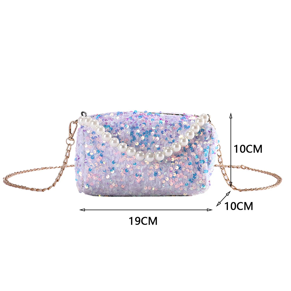 Glitter Sequin Shoulder Bag Sparkling Evening Clutch Party Wallet Tote