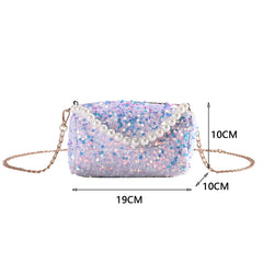Glitter Sequin Shoulder Bag Sparkling Evening Clutch Party Wallet Tote