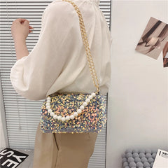 Glitter Sequin Shoulder Bag Sparkling Evening Clutch Party Wallet Tote