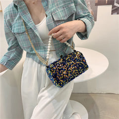 Glitter Sequin Shoulder Bag Sparkling Evening Clutch Party Wallet Tote