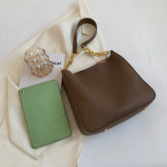 Casual Bucket Bags Women's Retro Shoulder Bags Chain Bags