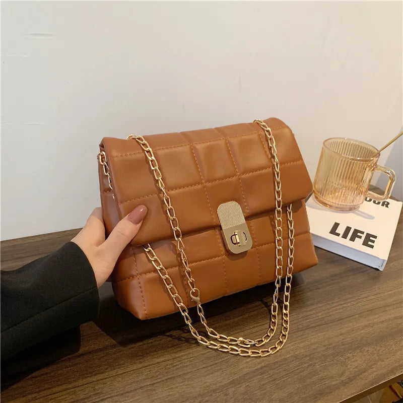 Women's PU Leather Shoulder Bag Small Crossbody Handbag