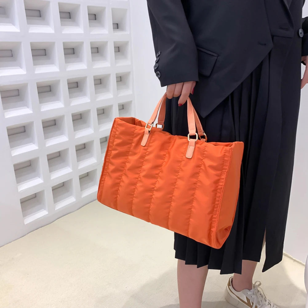 Shoulder Handbag Large Capacity Women Messenger Bag Solid Soft for Travel
