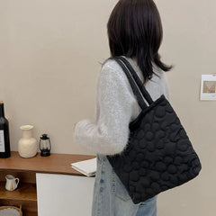 Quilted Shoulder Underarm Bag Tote Solid Large Capacity Women Crossbody Bag