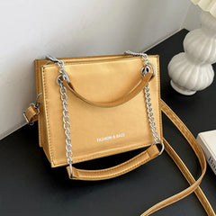 Women's Small Square Shoulder Messenger Bag Casual PU Leather Crossbody Bag