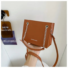 Women's Small Square Shoulder Messenger Bag Casual PU Leather Crossbody Bag