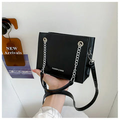 Women's Small Square Shoulder Messenger Bag Casual PU Leather Crossbody Bag