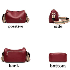 Shoulder Strap Women's Bag High PU Leather Ladies Shoulder Bag Letter Women Mess
