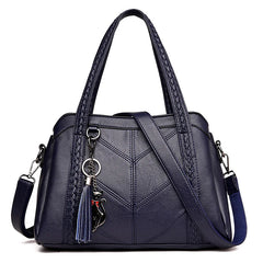 Vintage Large Capacity PU Leather Shoulder Bag for Women