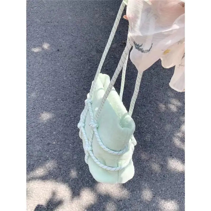 Silk Shoulder Armpit Bag Winter Female Purse Handbags Women Tote Bag