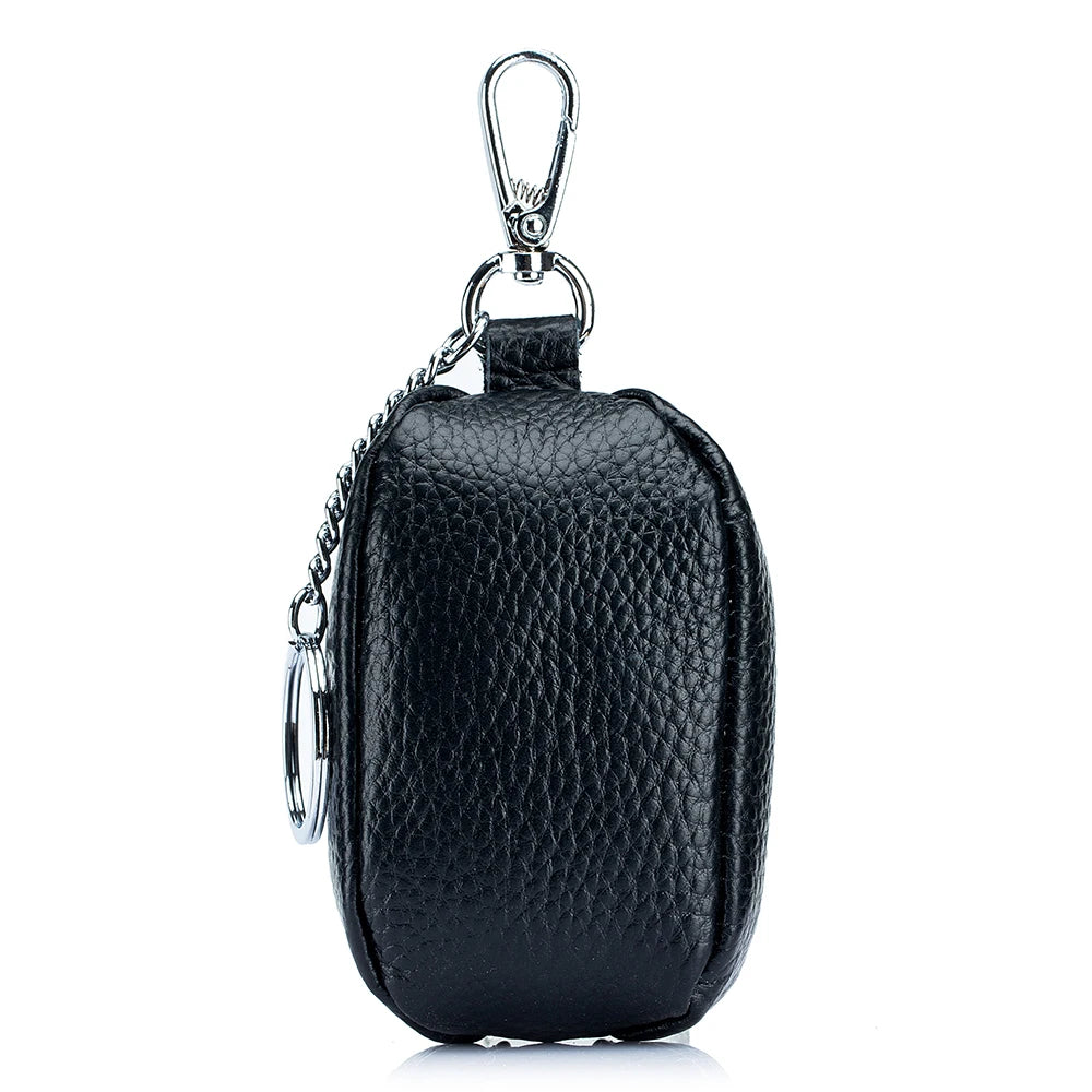 Men's Soft Leather Key Holder with Keychain Ring