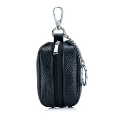 Men's Soft Leather Key Holder with Keychain Ring