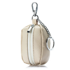 Men's Soft Leather Key Holder with Keychain Ring