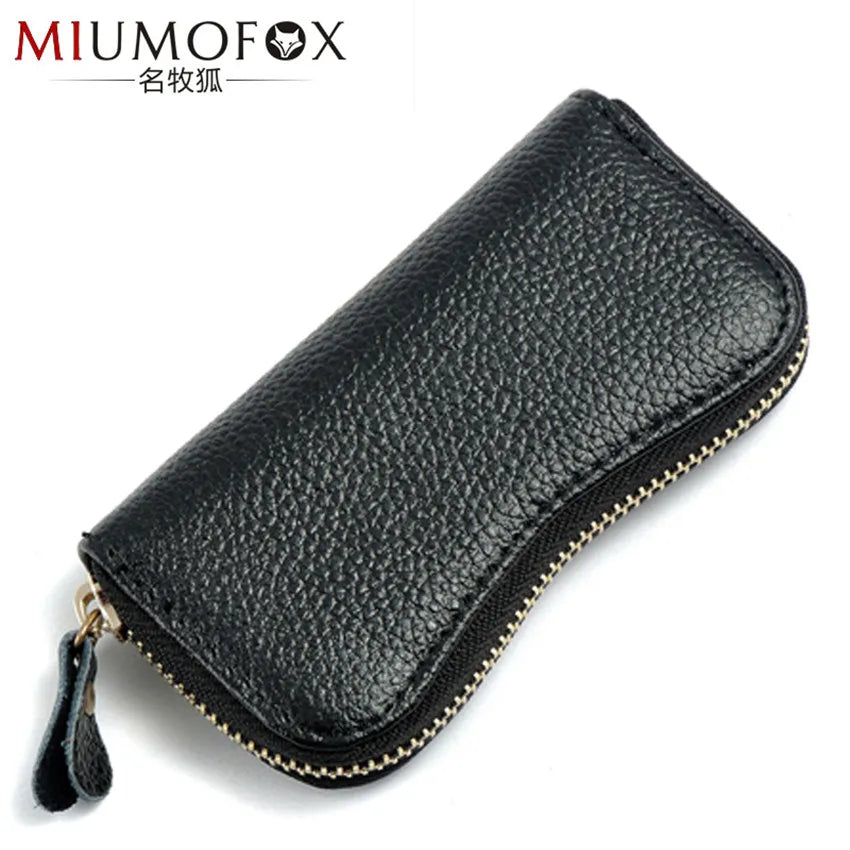 Leather Keychain Key Bag Wallet 8 Key Holder Organizer