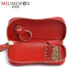 Leather Keychain Key Bag Wallet 8 Key Holder Organizer