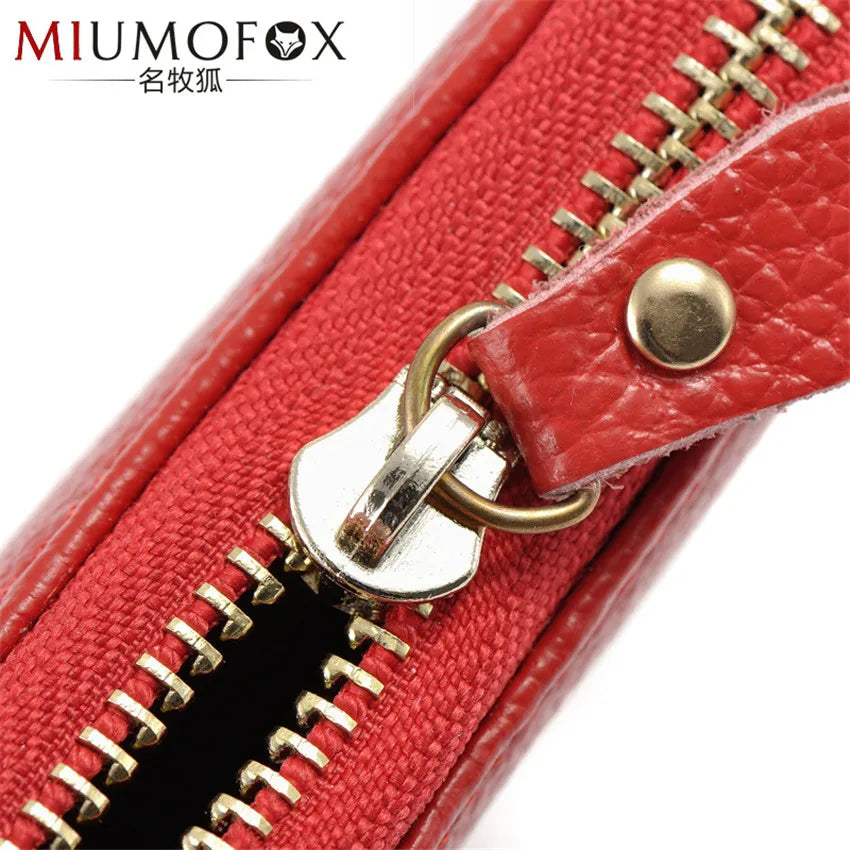 Leather Keychain Key Bag Wallet 8 Key Holder Organizer